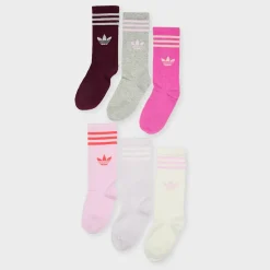 6 PACK - 3 Stripes Crew Socks