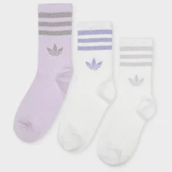 3 PACK - 3 Stripes Glitter Crew