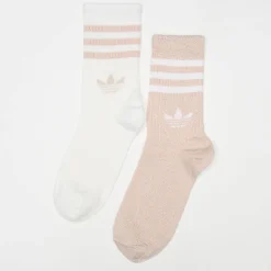 2 PACK - 3-Stripes Glitter Crew Socks