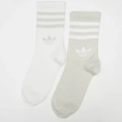 2 PACK - 3-Stripes Glitter Crew Socks