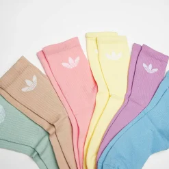 6 PACK - Trefoil Cushion Crew Socks