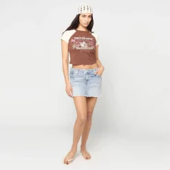 Sadie Mini Denim Skirt Flap