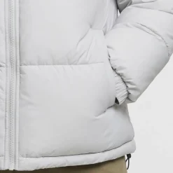 Shiny Puffer Jacket With Hood