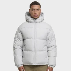 Shiny Puffer Jacket With Hood