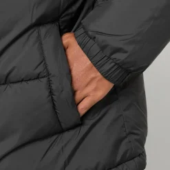 Shiny Puffer Jacket With Hood