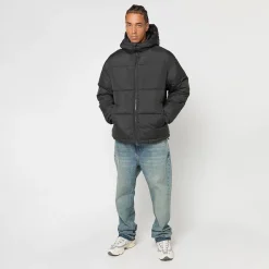 Shiny Puffer Jacket With Hood