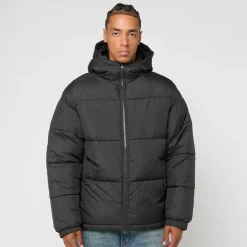 Shiny Puffer Jacket With Hood