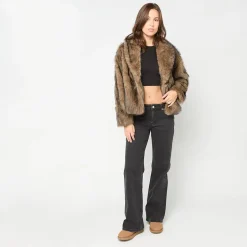 Short Faux Fur Jacket