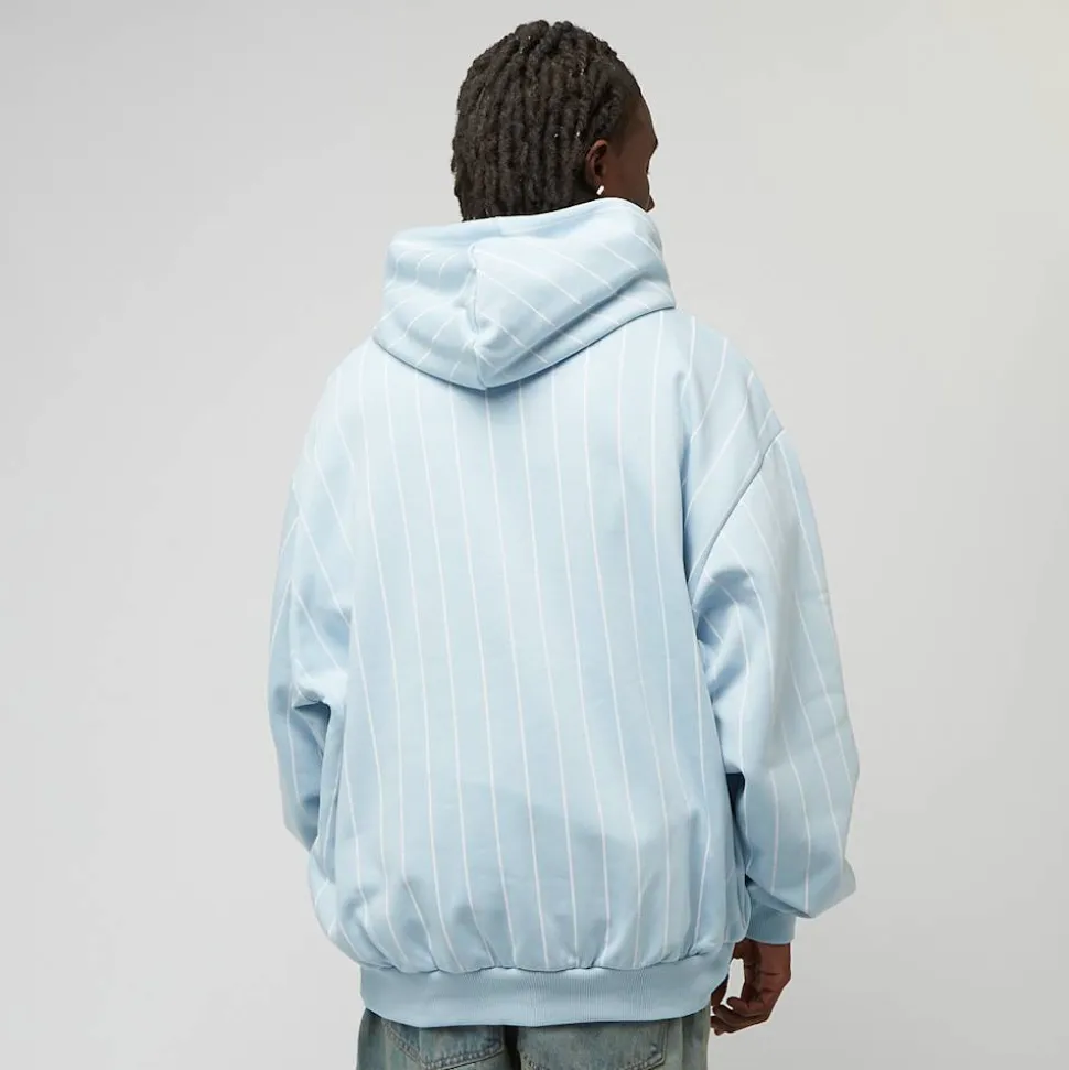 Signature Logo Pinstripe Oversized Hoodie