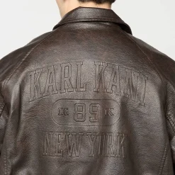Signature Pu Leather Bomber Jacket
