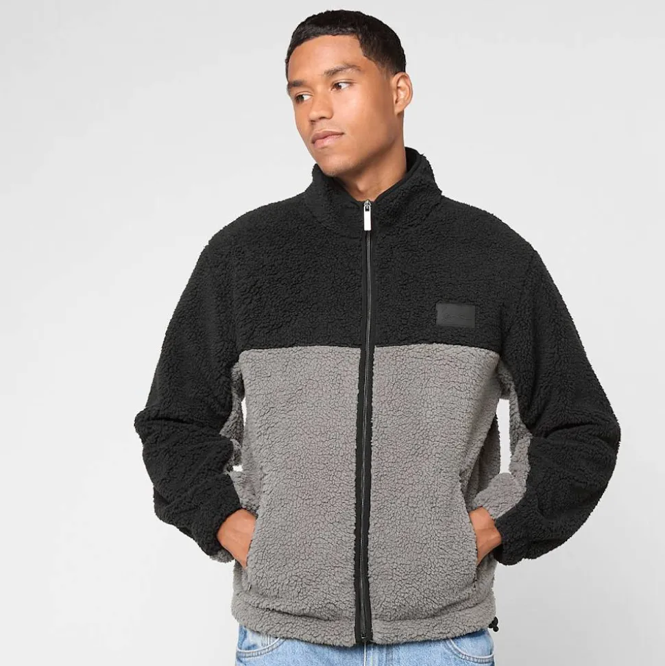 Signature Rubber Patch Teddy Zip Jacket