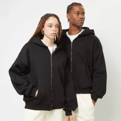 Small Logo Essential Oversized Zip Hoodie