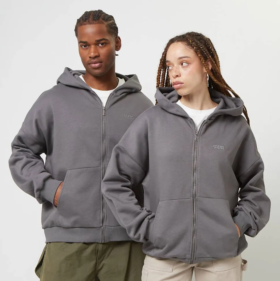Small Logo Essential Oversized Zip Hoodie
