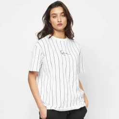 Small Signature Essential Pinstripe Oversized Tee