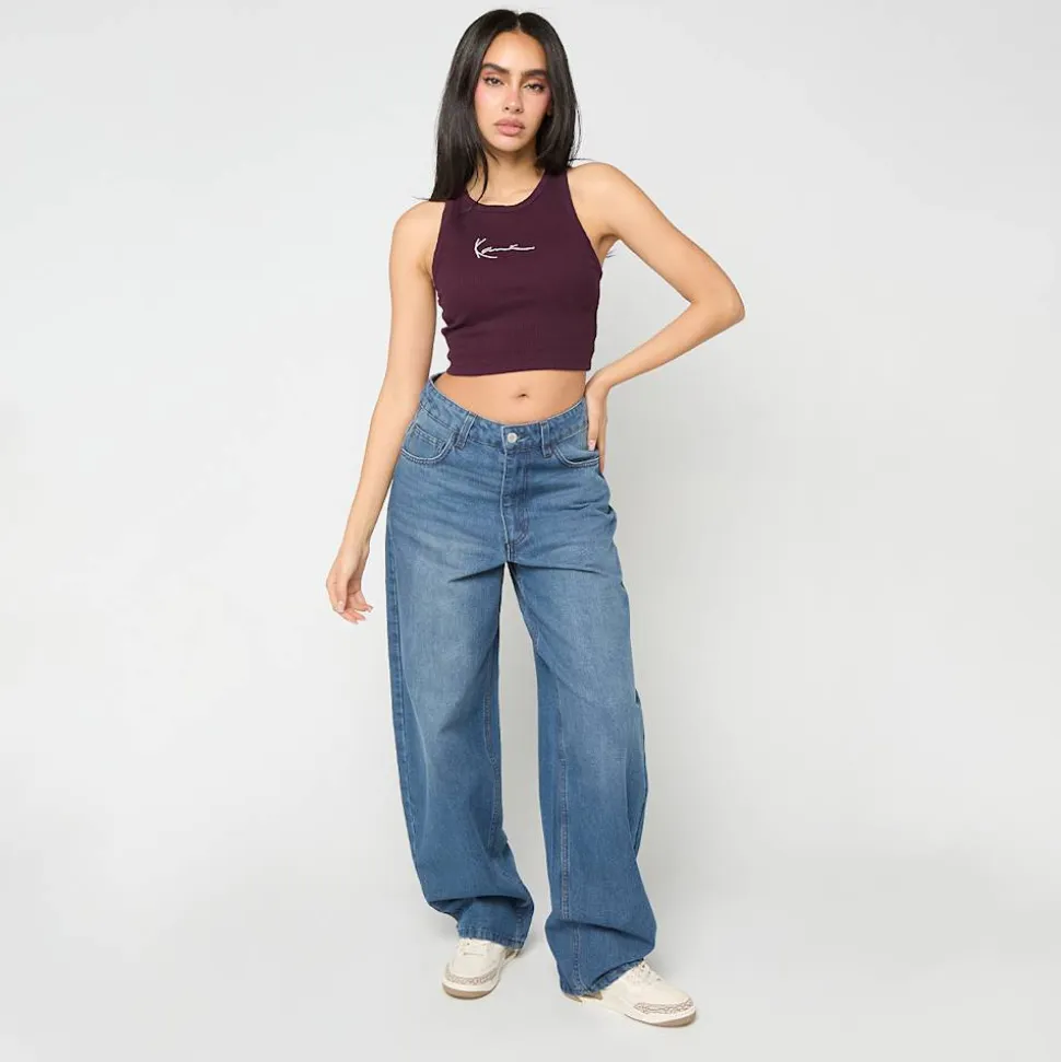 Small Signature Essential Racer Rib Top