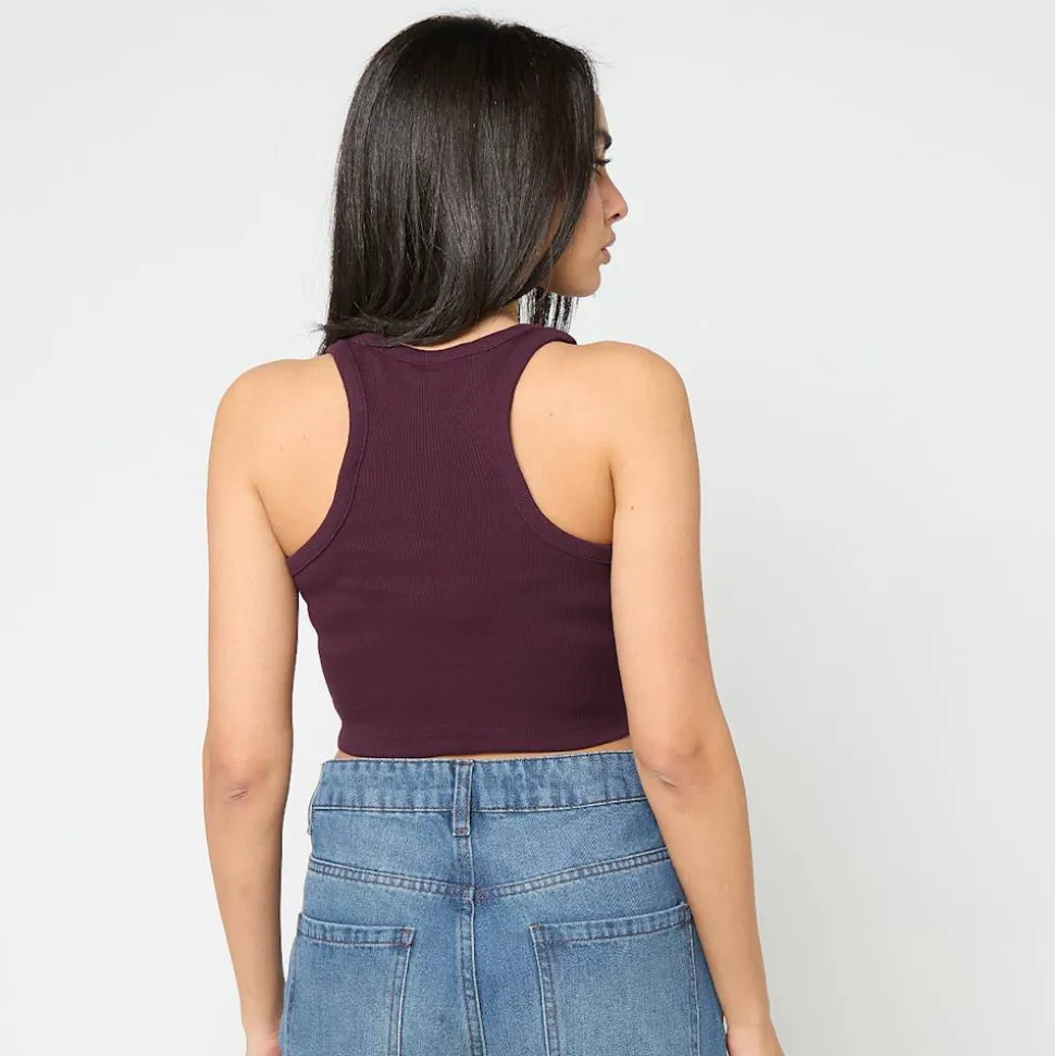 Small Signature Essential Racer Rib Top
