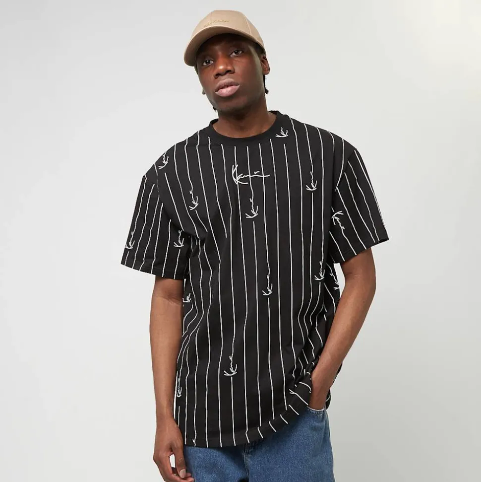 Small Signature Logo Pinstripe Tee