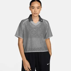Sportswear Loose Lace Polo Jersey Top