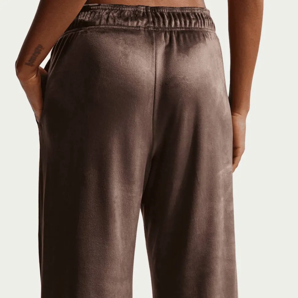 Sportswear Trend High-Rise Wide Velour Pants