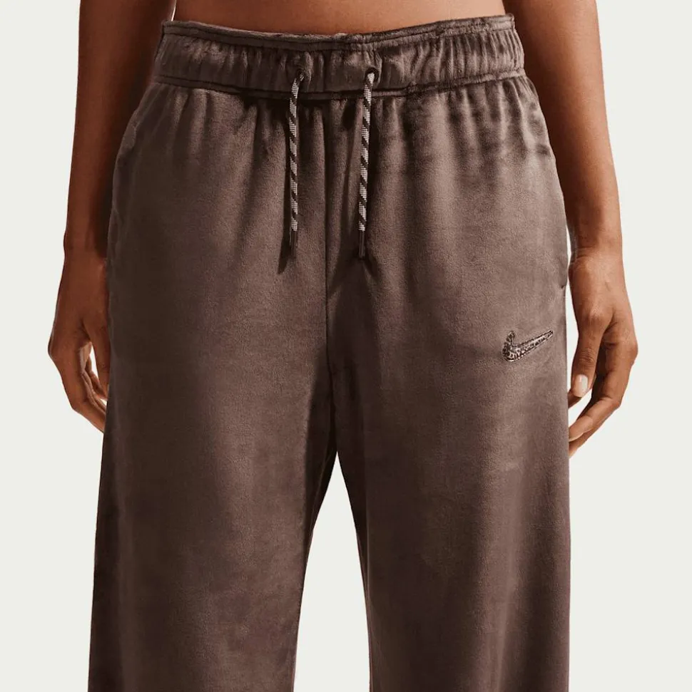 Sportswear Trend High-Rise Wide Velour Pants