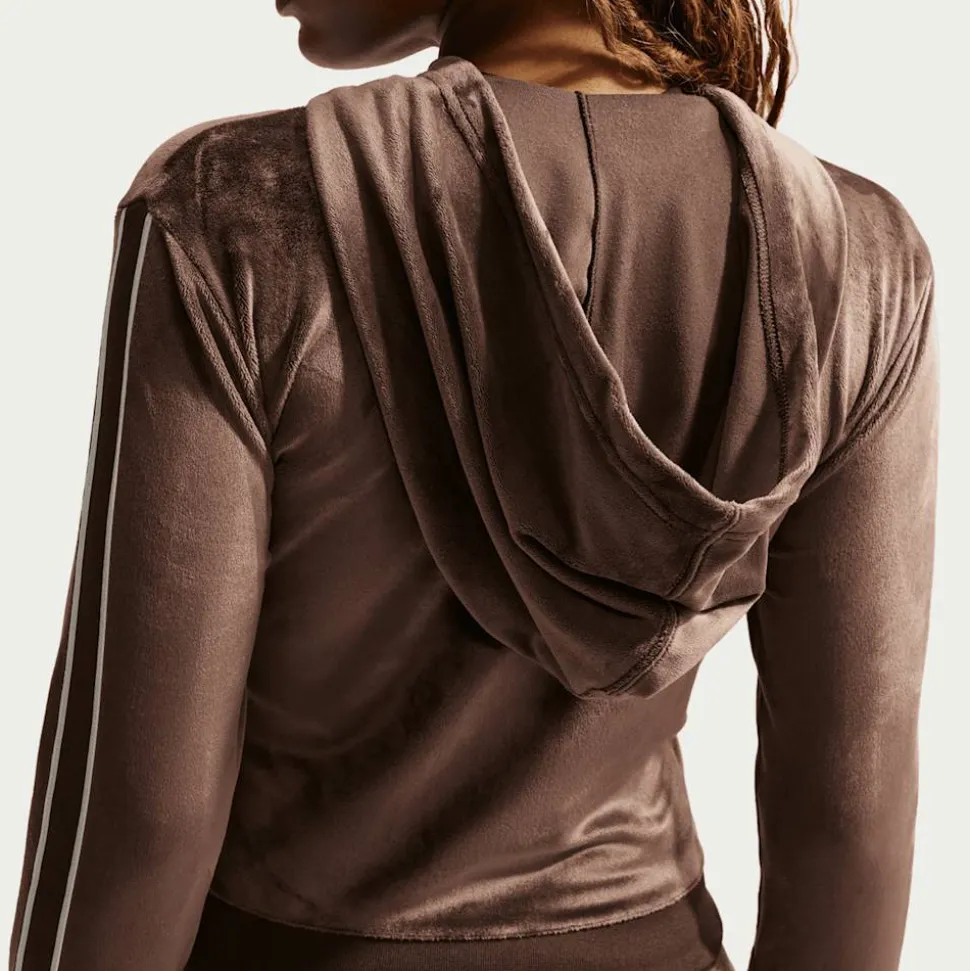 Sportswear Trend Velour Full-Zip Hoodie