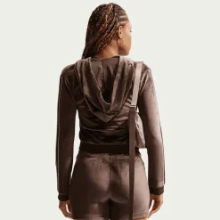 Sportswear Trend Velour Full-Zip Hoodie