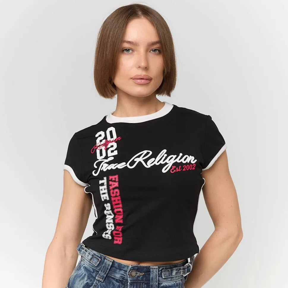 Sporty Cap Sleeves Ringer Baby Tee