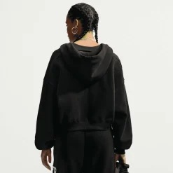 Studio Fleece Medium Weight Oversized Crop Full Zip Hoodie