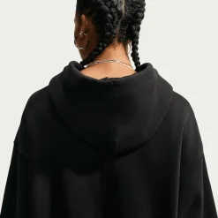 Studio Fleece Medium Weight Oversized Crop Full Zip Hoodie