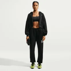 Studio Fleece Medium Weight Oversized Crop Full Zip Hoodie