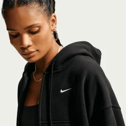 Studio Fleece Medium Weight Oversized Crop Full Zip Hoodie