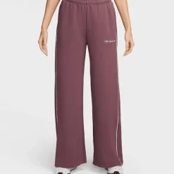 Studio Fleece Mid-Rise Wide-Leg Scallop Pants