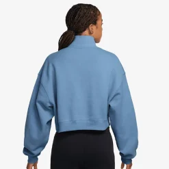 Studio Fleece Mid Waist Oversized Crop Quarter Zip