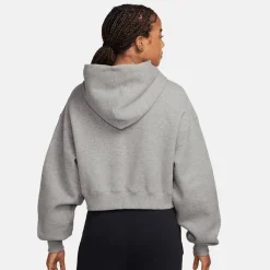 Studio Fleece Mid Waist Oversized Crop Full Zip Hoodie