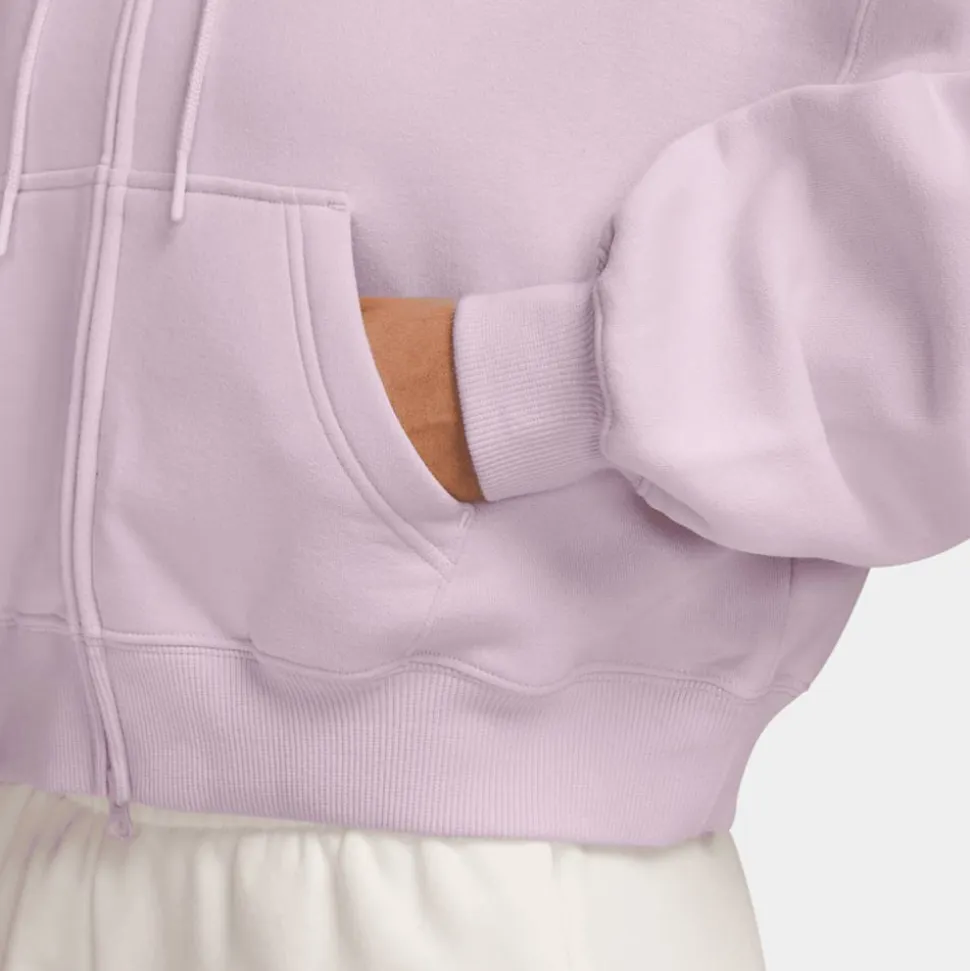 Studio Fleece Oversized Cropped Full-Zip Hoodie