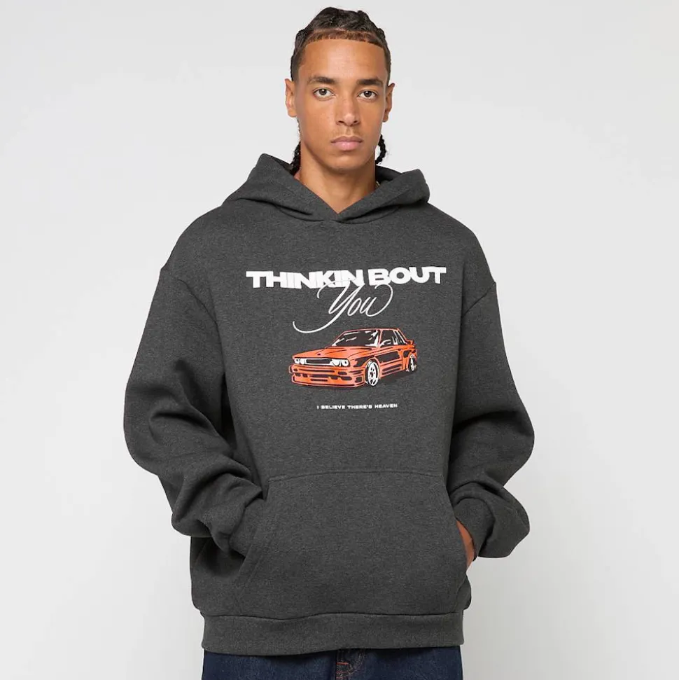 Thinking Bout You Car Print Fluffy Hoody