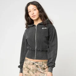 Washed cropped Sweat Jacket
