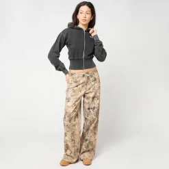 Washed cropped Sweat Jacket
