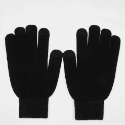 Woven Basic Logo Knitted Gloves