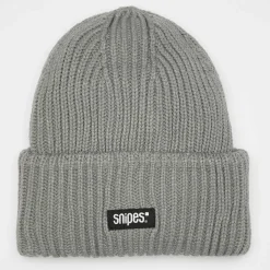 Woven Logo Knit Beanie